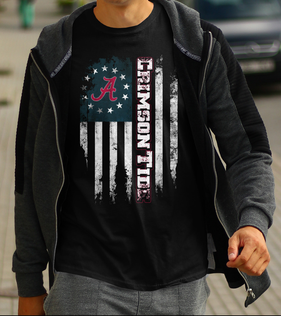 Crimson Tide A Flag Stars Stripes T-Shirt