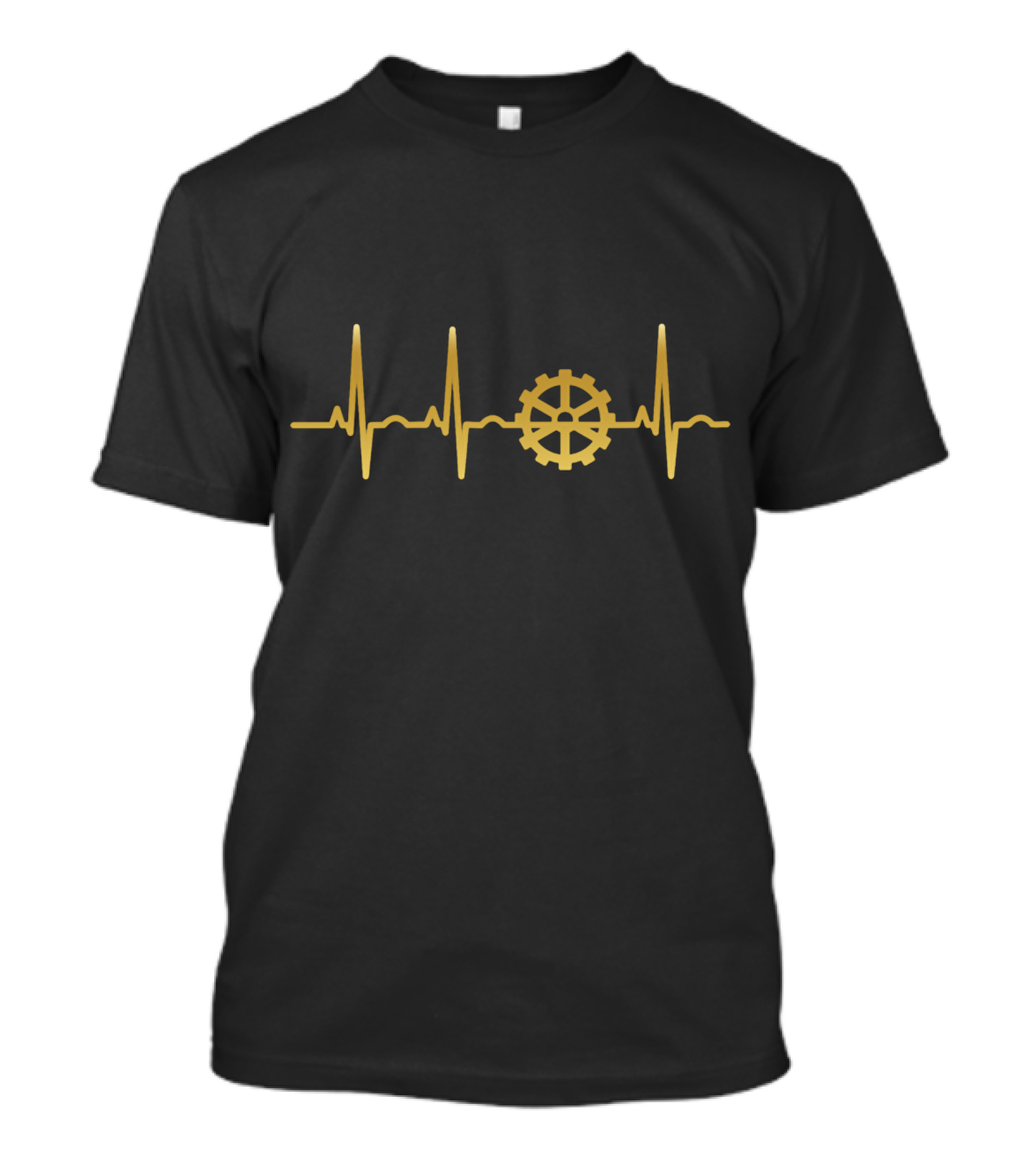 Evolution EKG Heartbeat Cycling Cycle Fahrrad Kett Gear T-Shirt