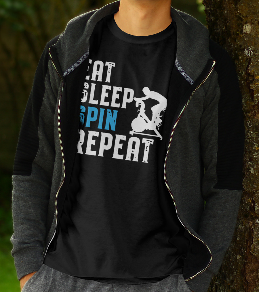 Eat Sleep Spin Repeat Spinning And Indoor Cycling T-Shirt