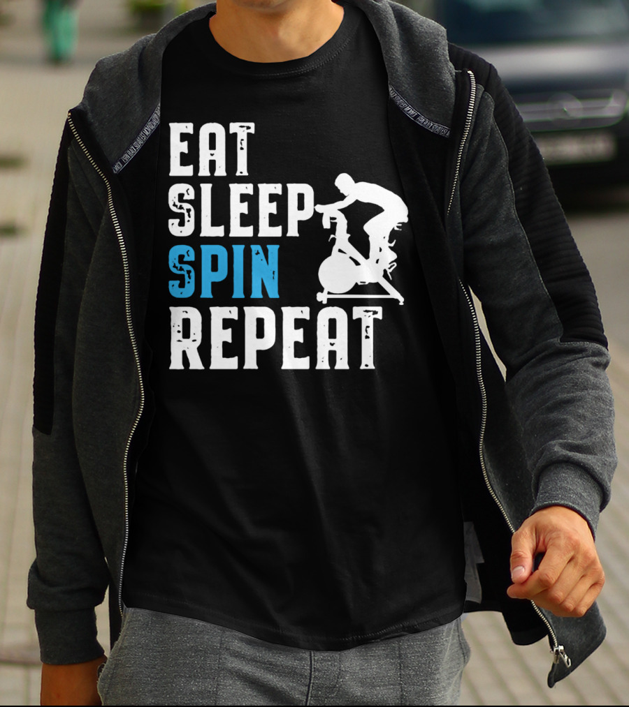 Eat Sleep Spin Repeat Spinning And Indoor Cycling T-Shirt