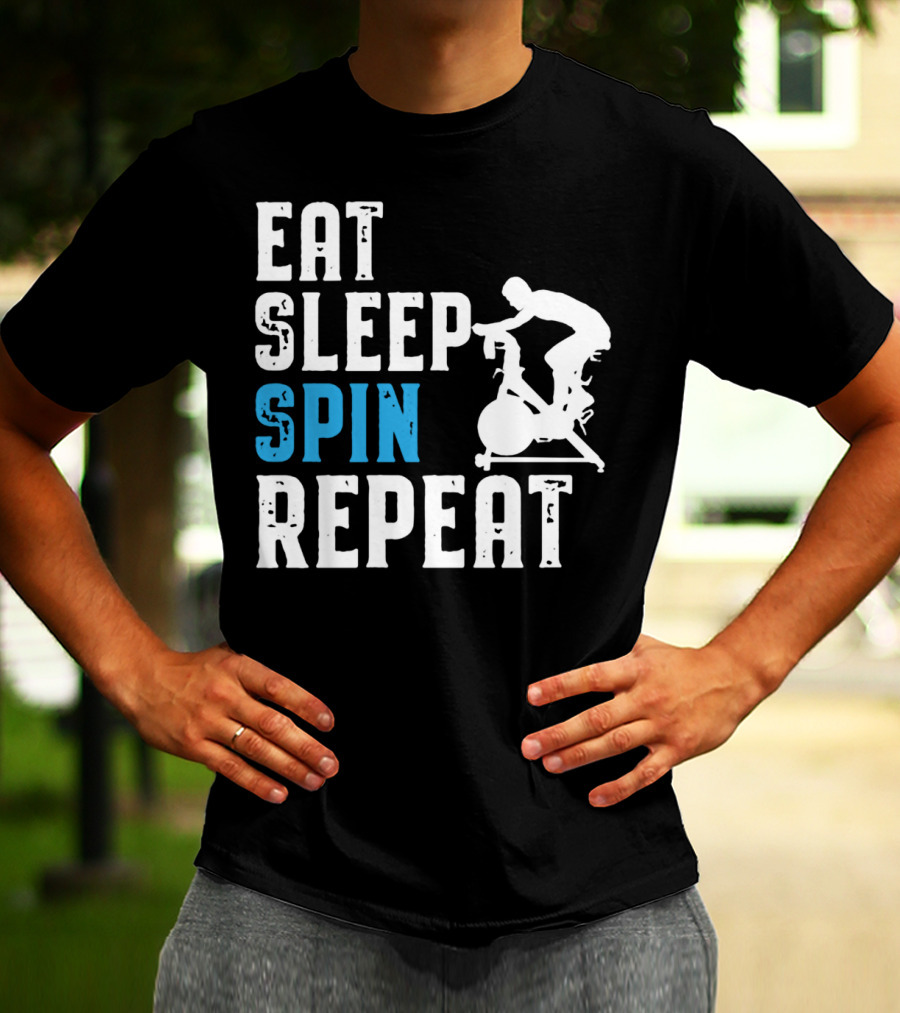 Eat Sleep Spin Repeat Spinning And Indoor Cycling T-Shirt
