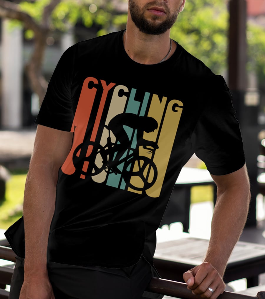 Cycling Retro 1970's Style Cyclist T-Shirt
