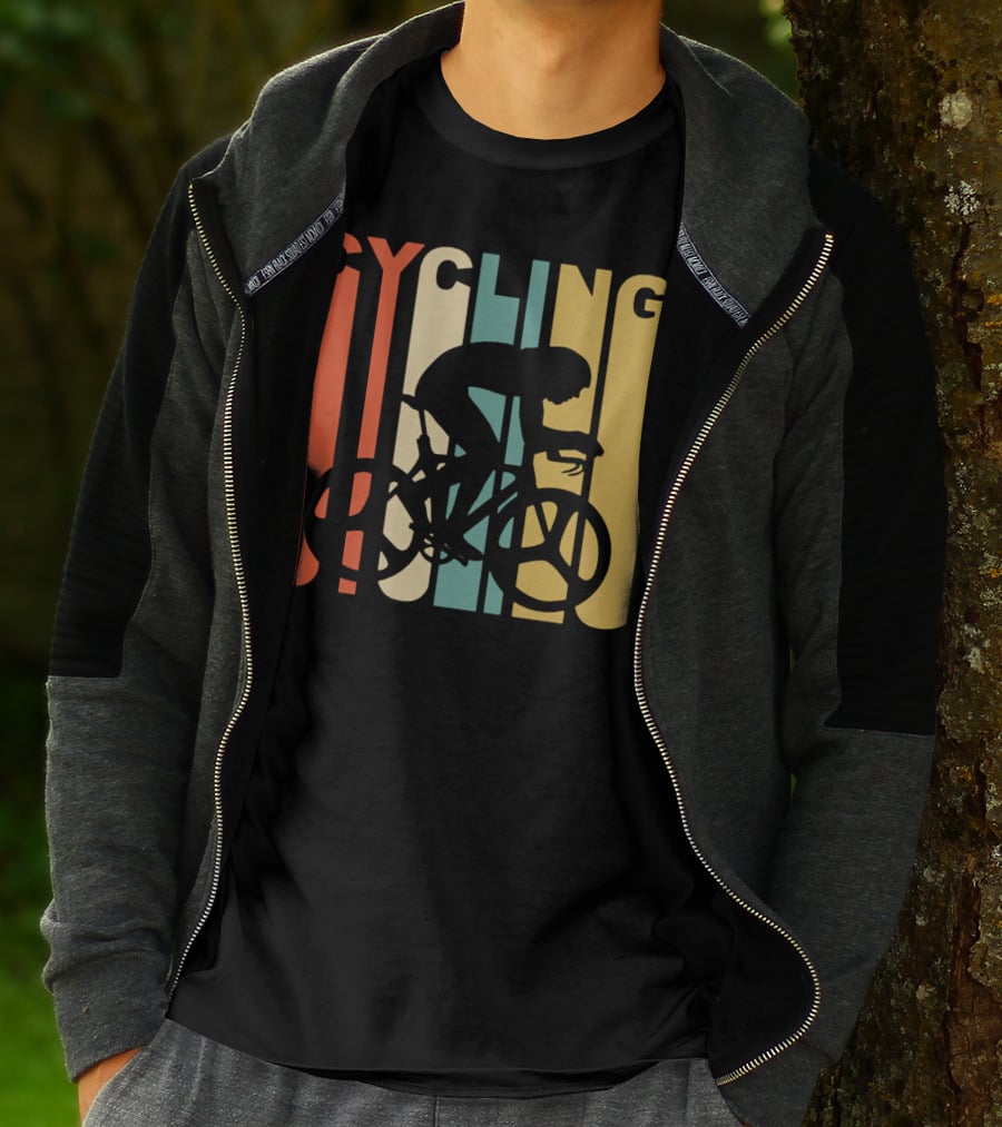Cycling Retro 1970's Style Cyclist T-Shirt