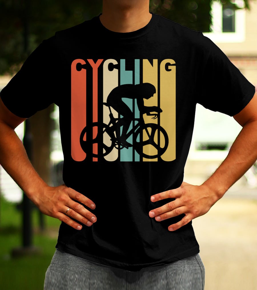 Cycling Retro 1970's Style Cyclist T-Shirt