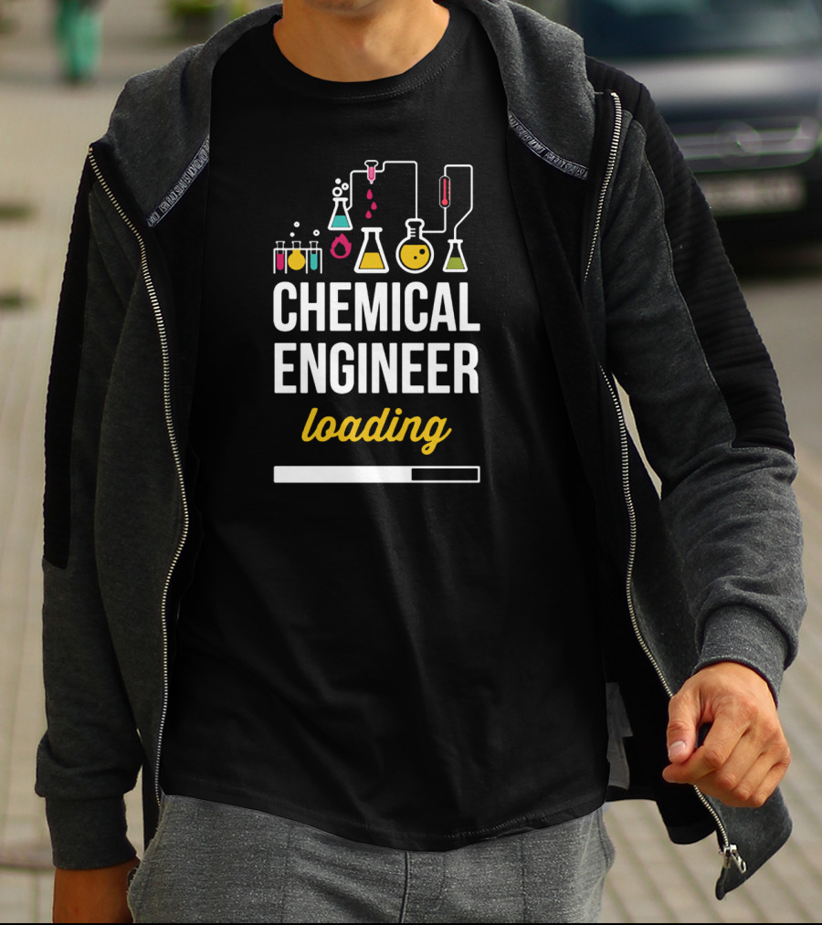 Chemical Engineer Loading With Laboratory Equipment And Progress Bar T-Shirt