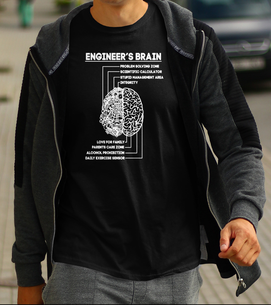 ENGINEER'S BRAIN PROBLEM SOLVING SCIENTIFIC CALCULATOR LOVE FOR FAMILY DAILY EXERCISE SENSOR T-Shirt