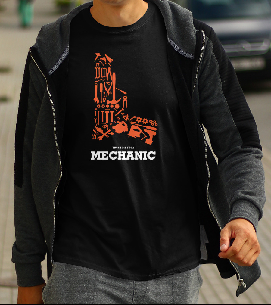 Trust Me I'm A Mechanic Tools Icons T-Shirt