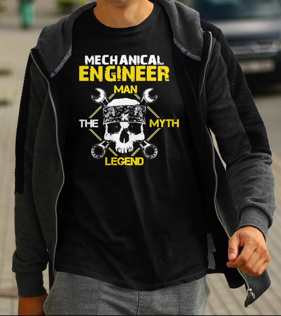 Mechanical Engineer Man The Myth The Legend Skull Wrenches Bandana T-Shirt