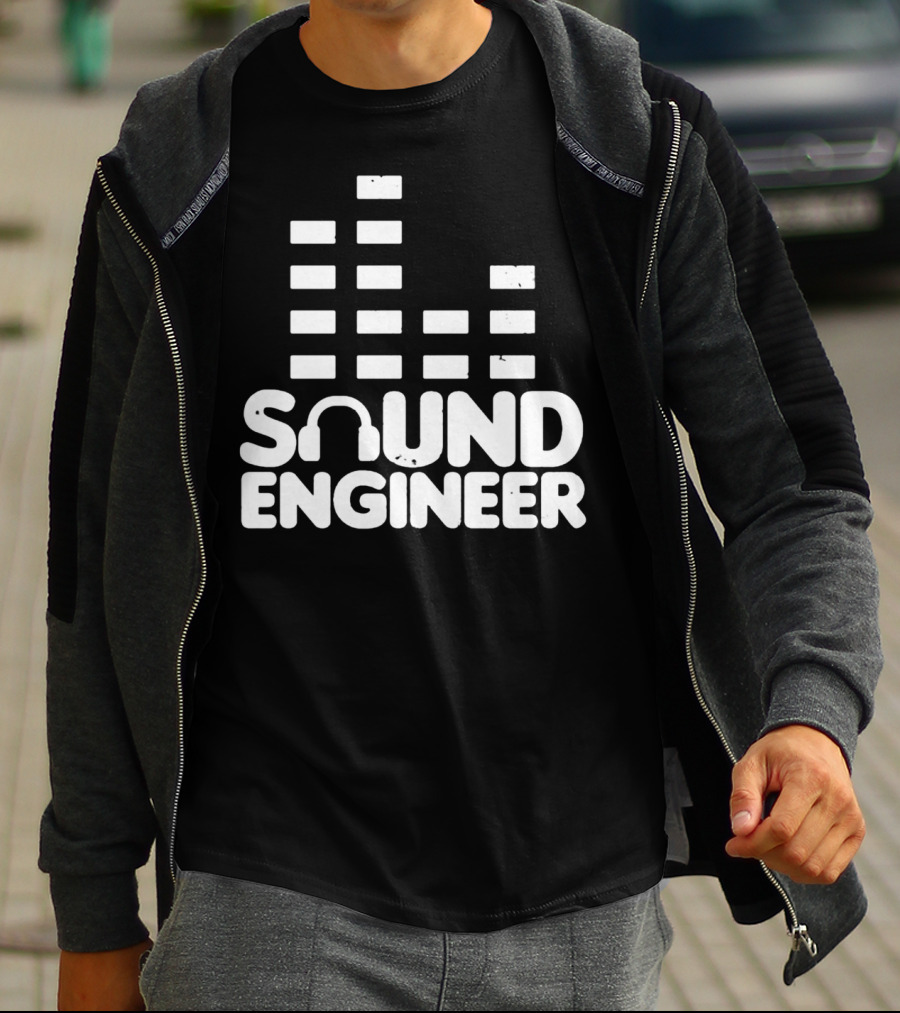Sound Engineer Equalizer Headphone T-Shirt
