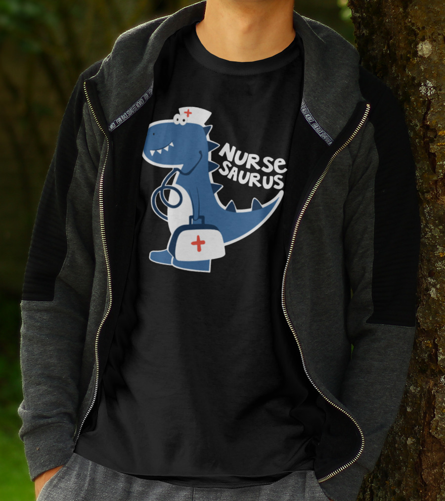 Nurse Saurus With Stethoscope And Medical Bag T-Shirt