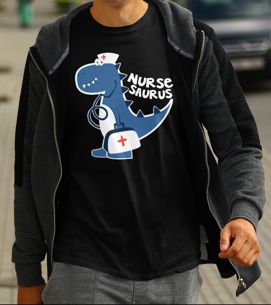 Nurse Saurus With Stethoscope And Medical Bag T-Shirt