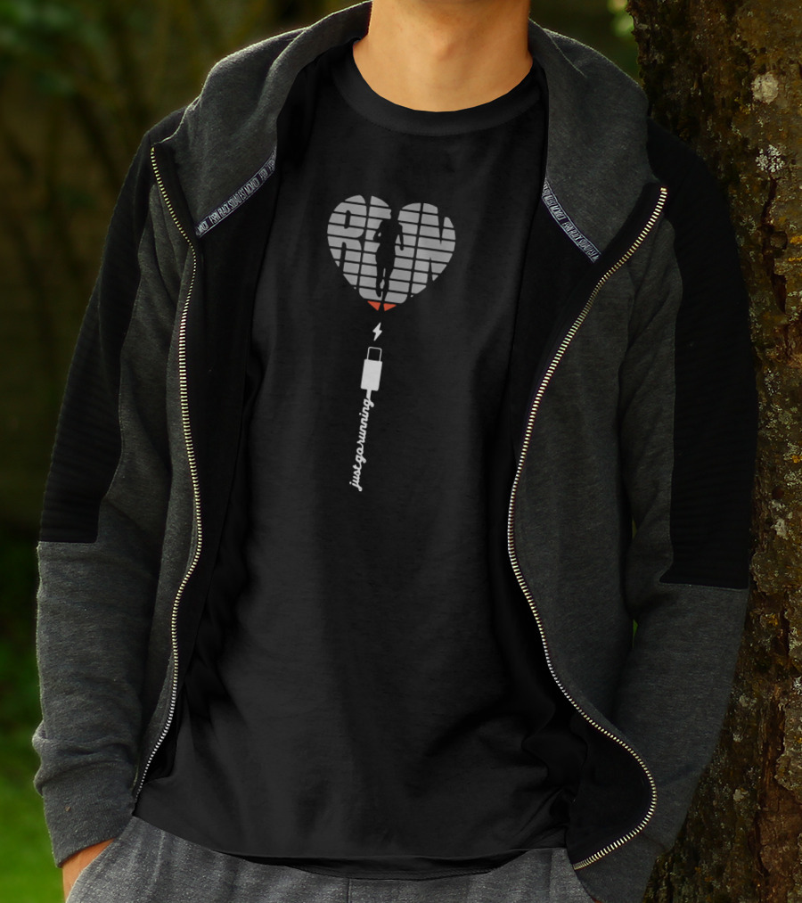 RUN Heart Just Go Running Healthy Game Favorite Love T-Shirt