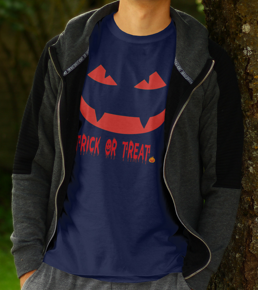 HALLOWEEN Trick Or Treat Jack-o'-Lantern Face T-Shirt