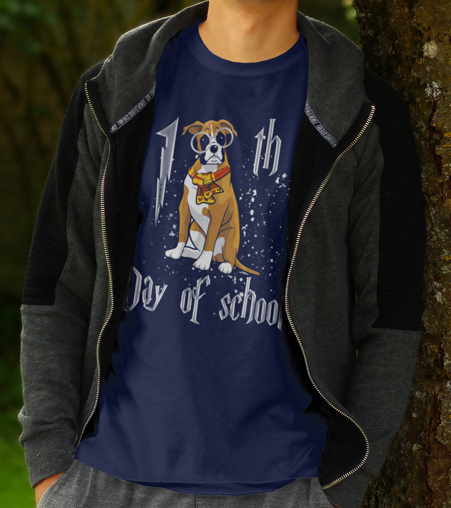 1th Day Of School Boxer Dog T-Shirt