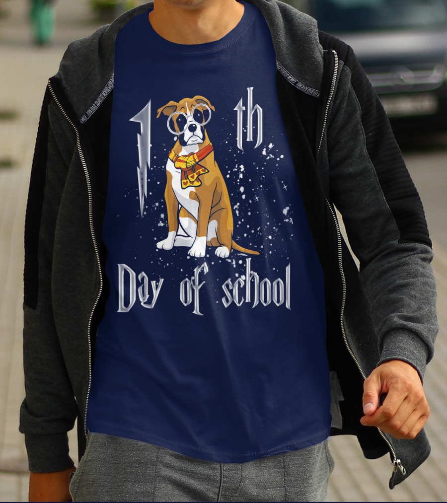 1th Day Of School Boxer Dog T-Shirt