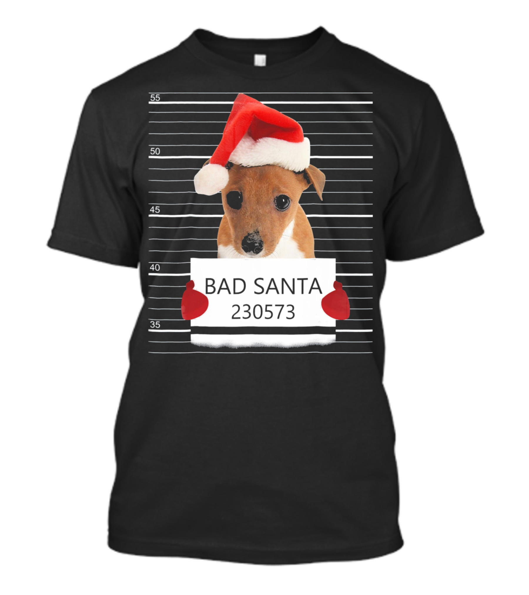 Bad Santa Jack Russell Mugshot 230573 T-Shirt