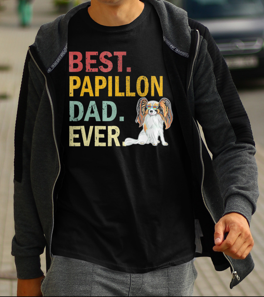 Best Papillon Dad Ever T-Shirt