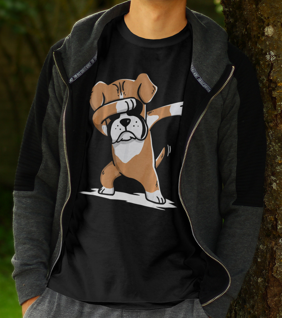 Boxer Dabbing Funny Dog Dab Move Playful Pose T-Shirt