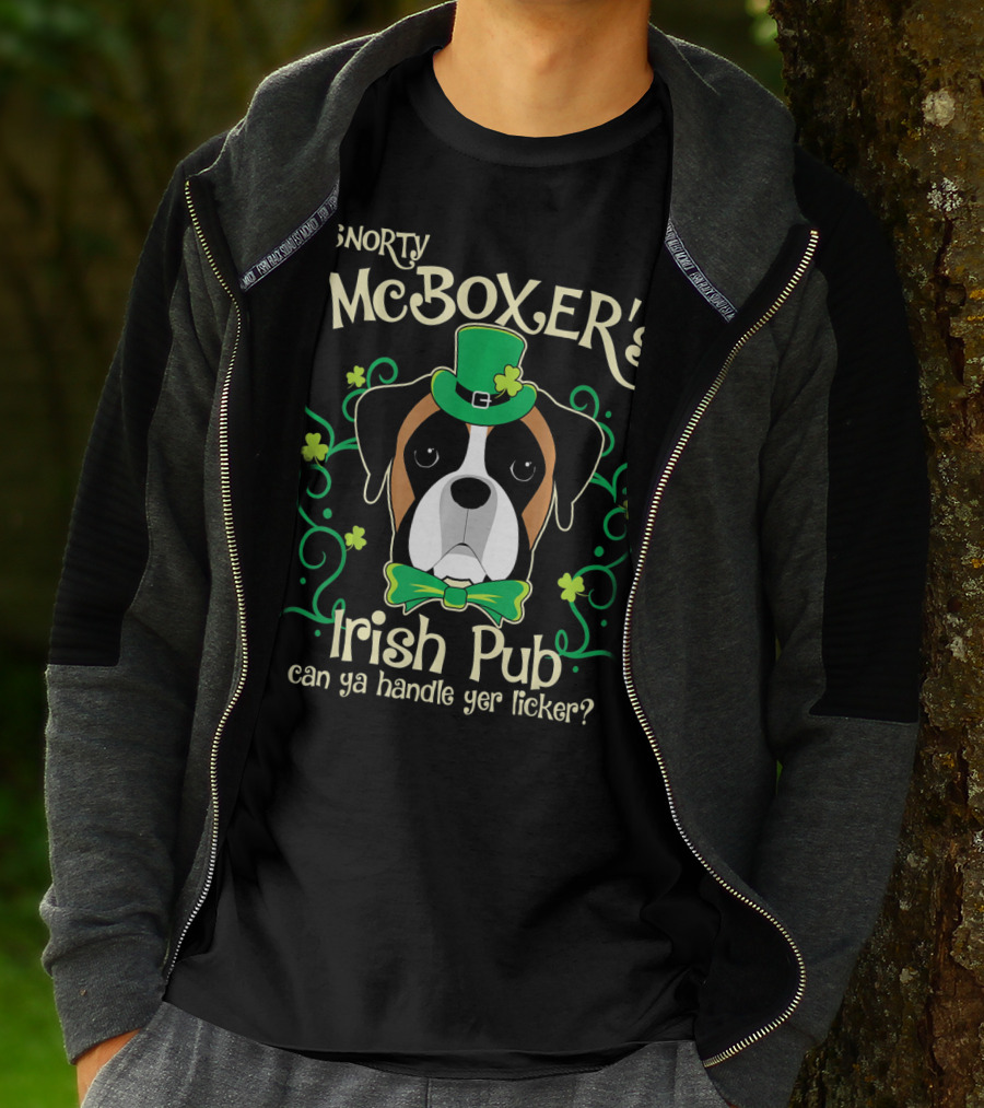 Snorty McBoxer's Irish Pub Can Ya Handle Yer Licker? T-Shirt