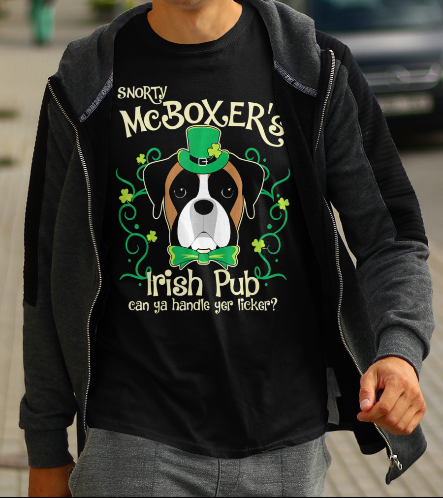 Snorty McBoxer's Irish Pub Can Ya Handle Yer Licker? T-Shirt