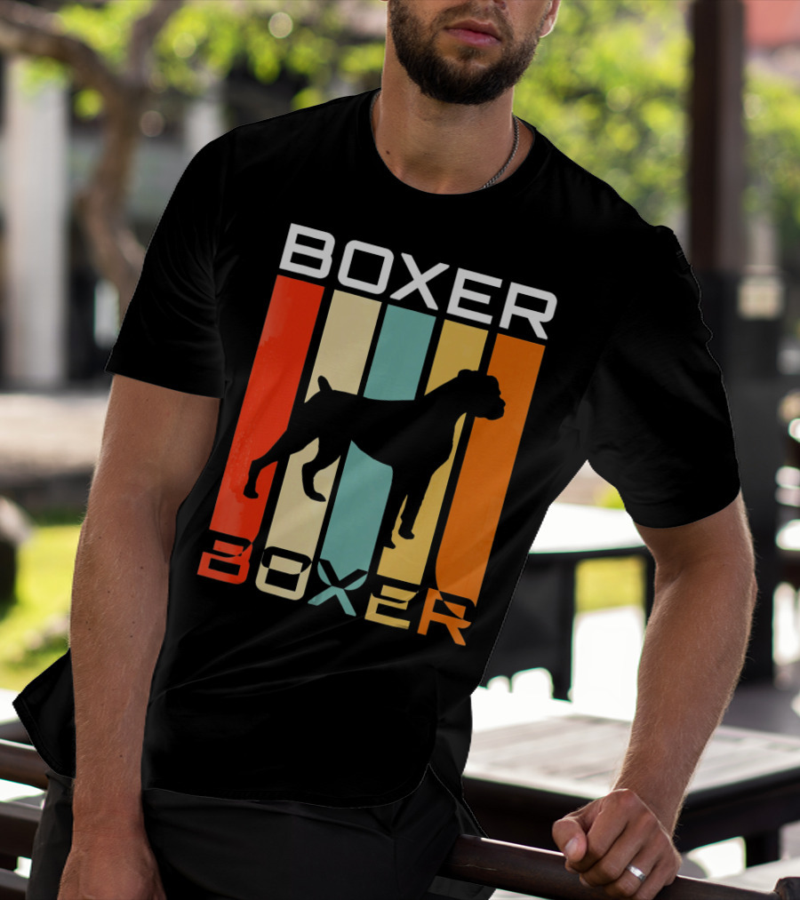 Boxer Dog Retro 70s Vintage Boxer T-Shirt