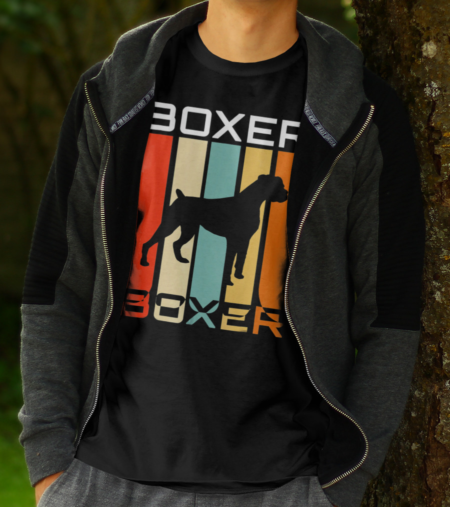 Boxer Dog Retro 70s Vintage Boxer T-Shirt
