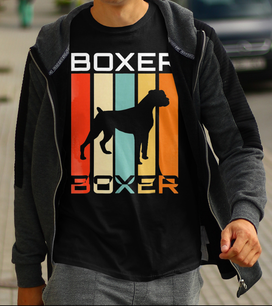 Boxer Dog Retro 70s Vintage Boxer T-Shirt