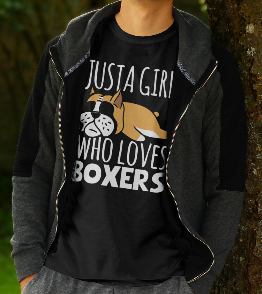 Just A Girl Who Loves Boxers Bulldog T-Shirt