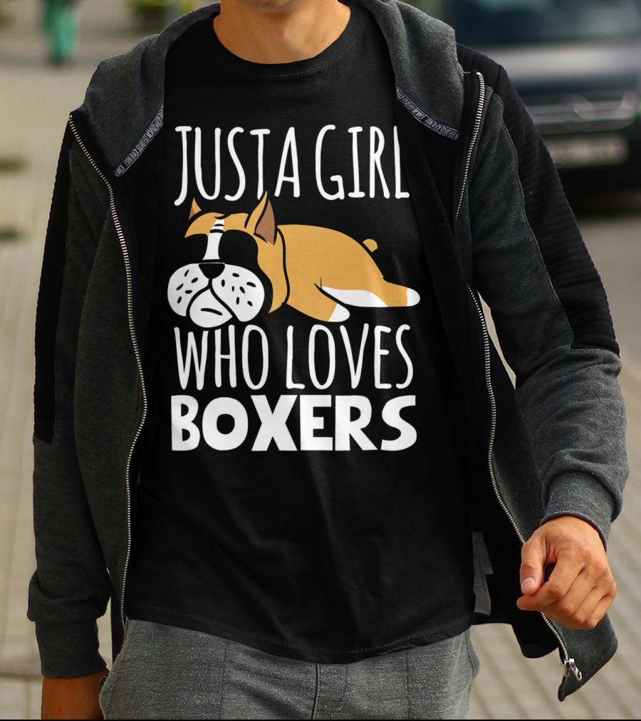 Just A Girl Who Loves Boxers Bulldog T-Shirt