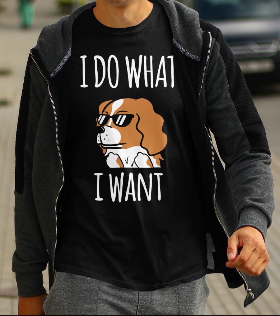 Cavalier King Charles Spaniel I Do What I Want Sunglasses T-Shirt