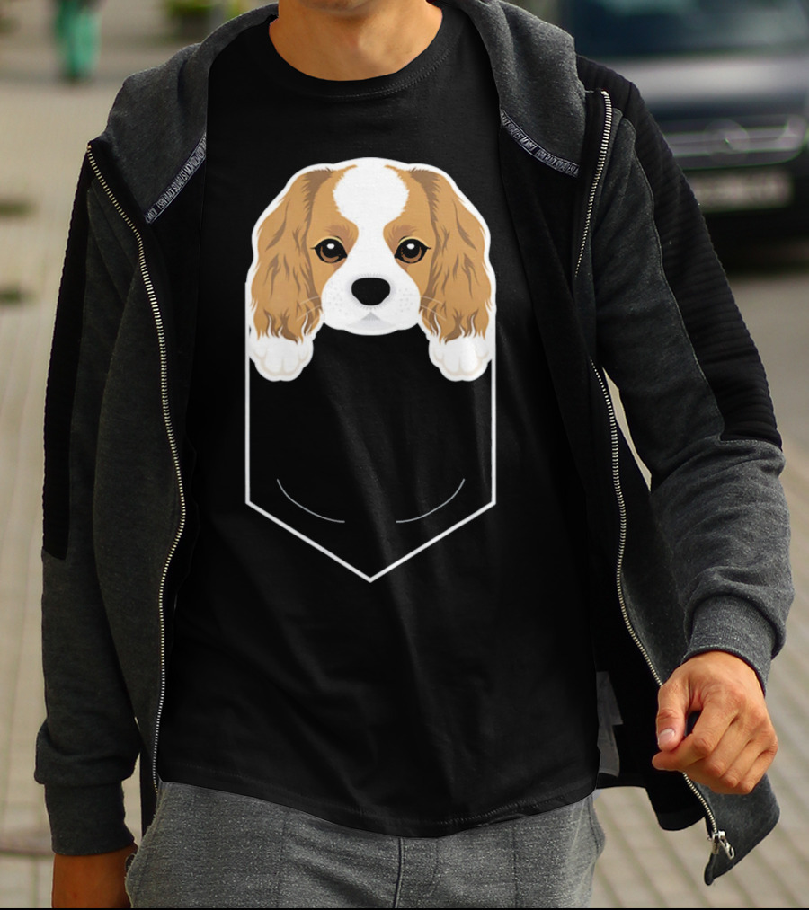 Cavalier King Charles Spaniel In My Pocket Cute Dog T-Shirt
