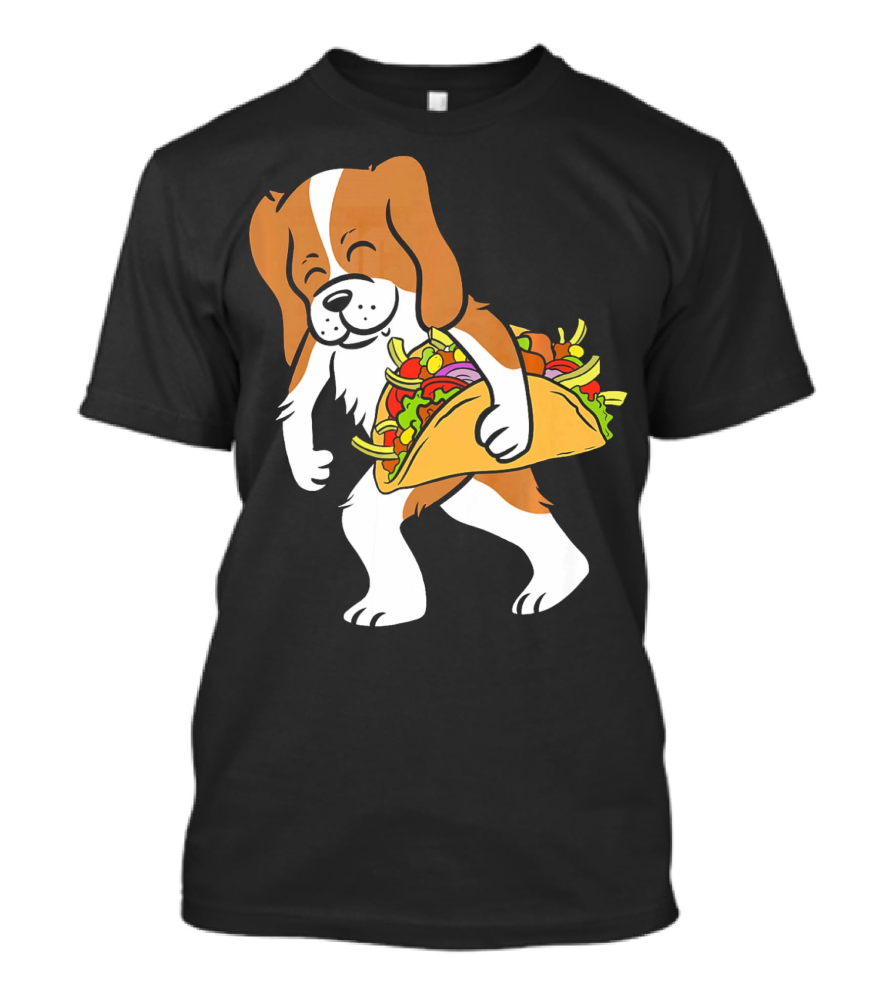 Cavalier King Charles Spaniel Carrying Taco With Vegetables T-Shirt
