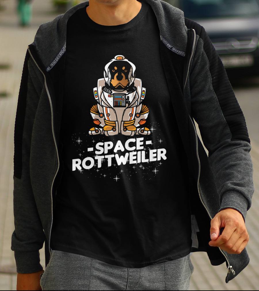 Space Rottweiler Astronaut Suit Christmas Dog T-Shirt