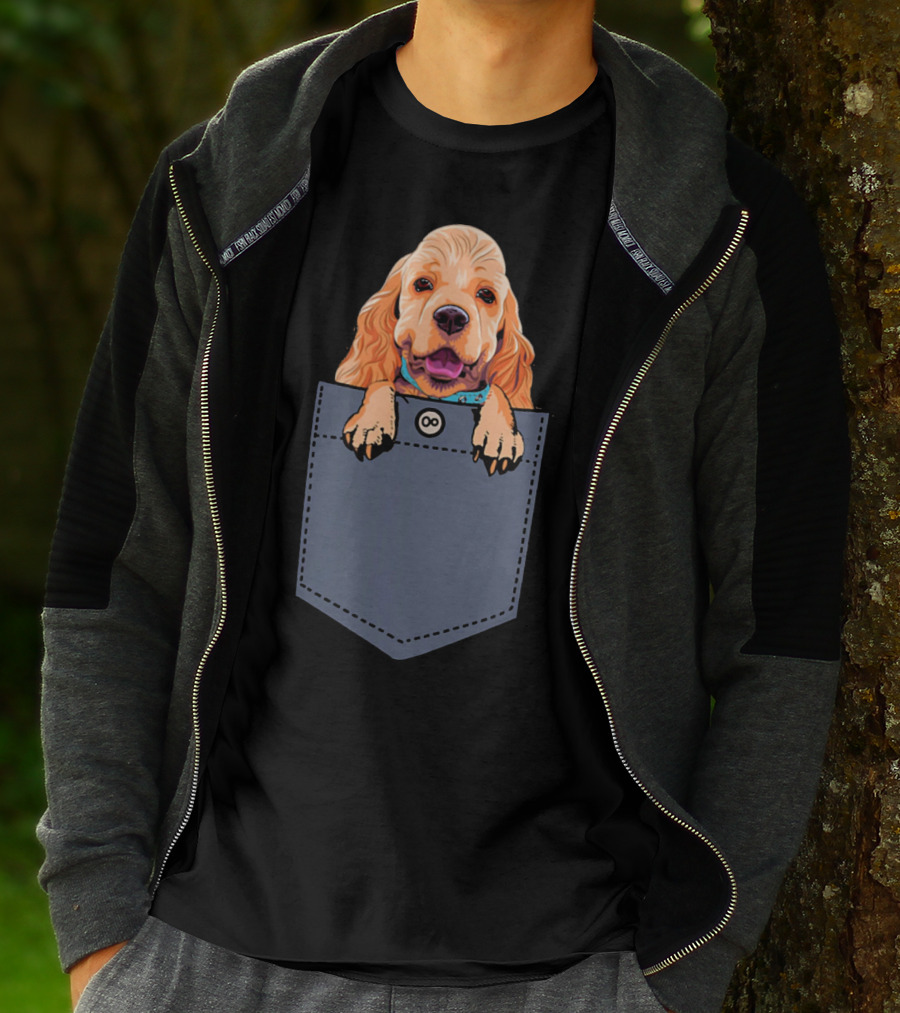 Cocker Spaniel Dog In Your Pocket Cute Canine Companion T-Shirt