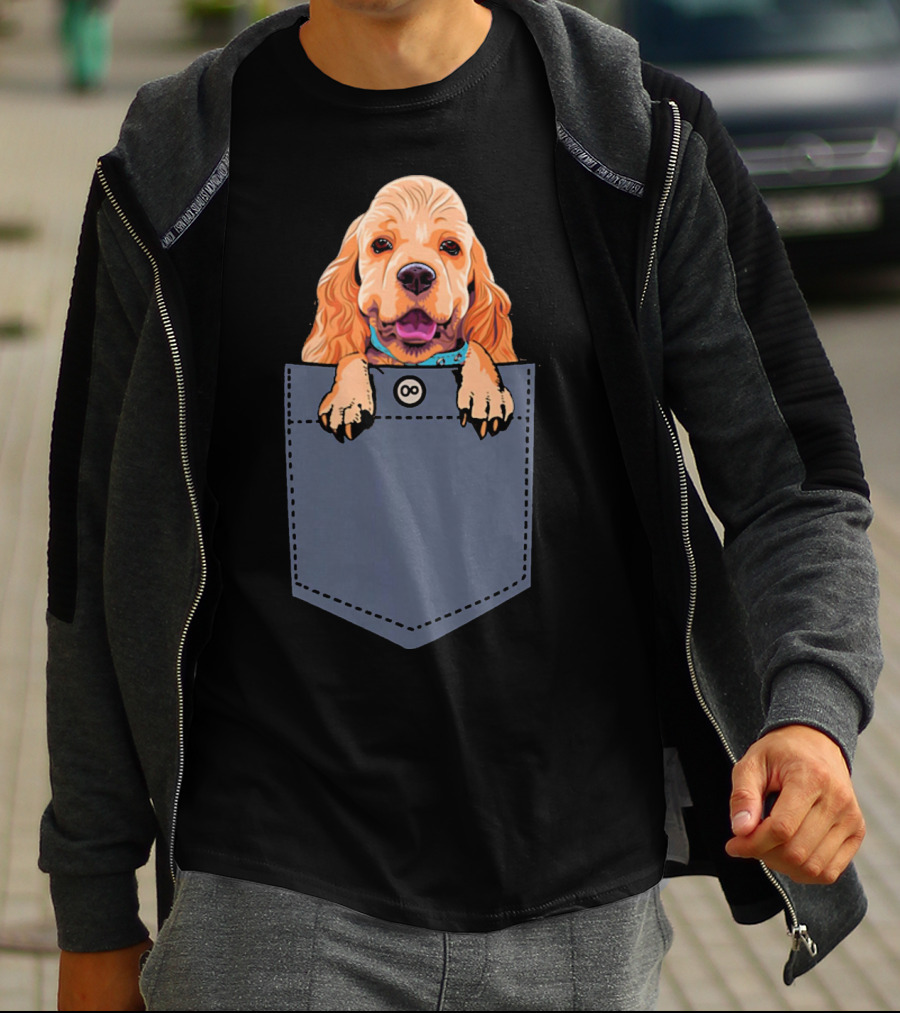 Cocker Spaniel Dog In Your Pocket Cute Canine Companion T-Shirt