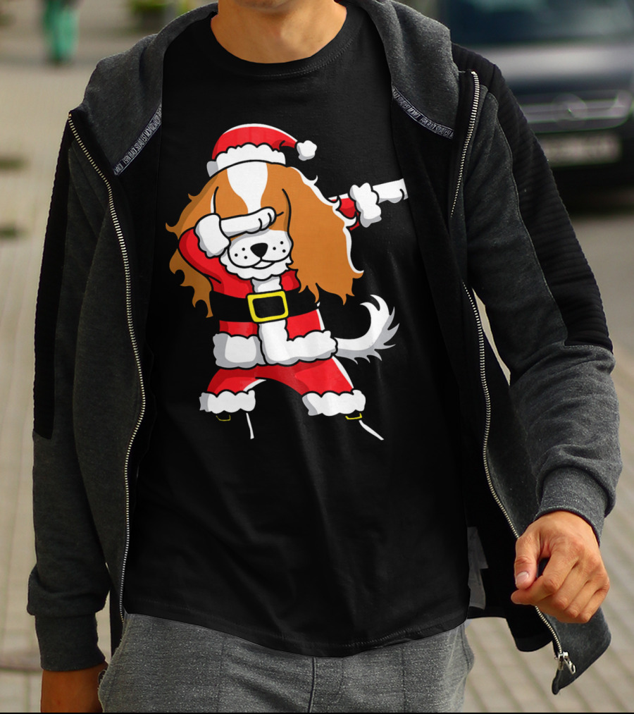 Santa Dabbing Cavalier King Charles Spaniel T-Shirt