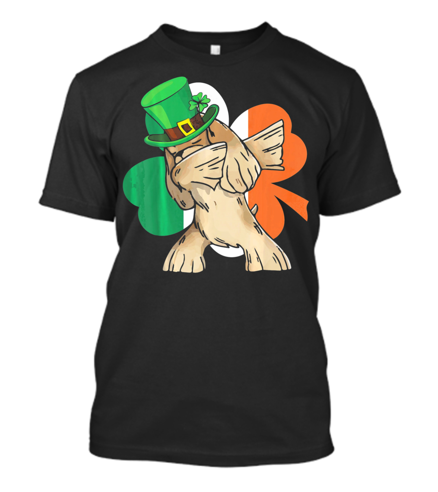 Dabbing Cocker Spaniel Irish Flag Shamrock St. Patrick's Day T-Shirt