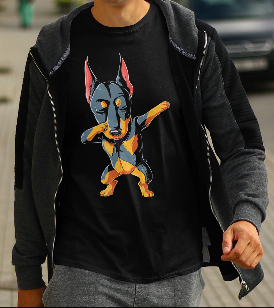 Kids Doberman Pinscher Dabbing Boys Dab T-Shirt