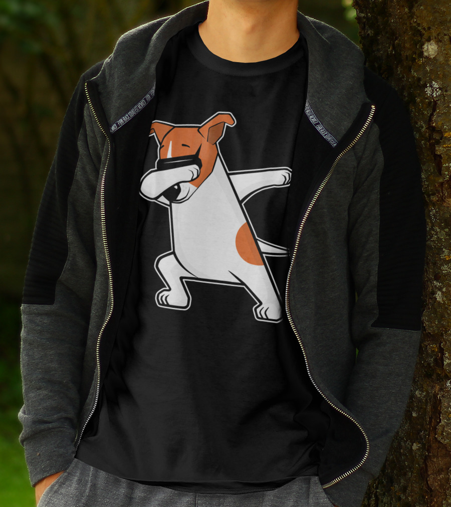 Jack Russell Dog Doing The Dab Dance Funny Cute T-Shirt