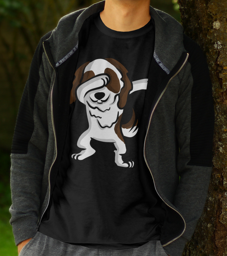 Dabbing Shih Tzu Dog Dab Pose Cartoon T-Shirt