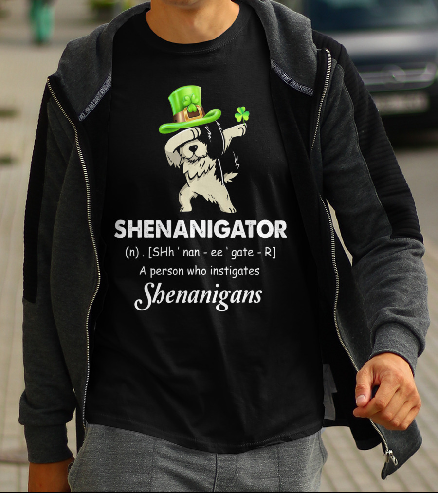 Shenanigator Dabbing Shih Tzu Definition Patricks T-Shirt