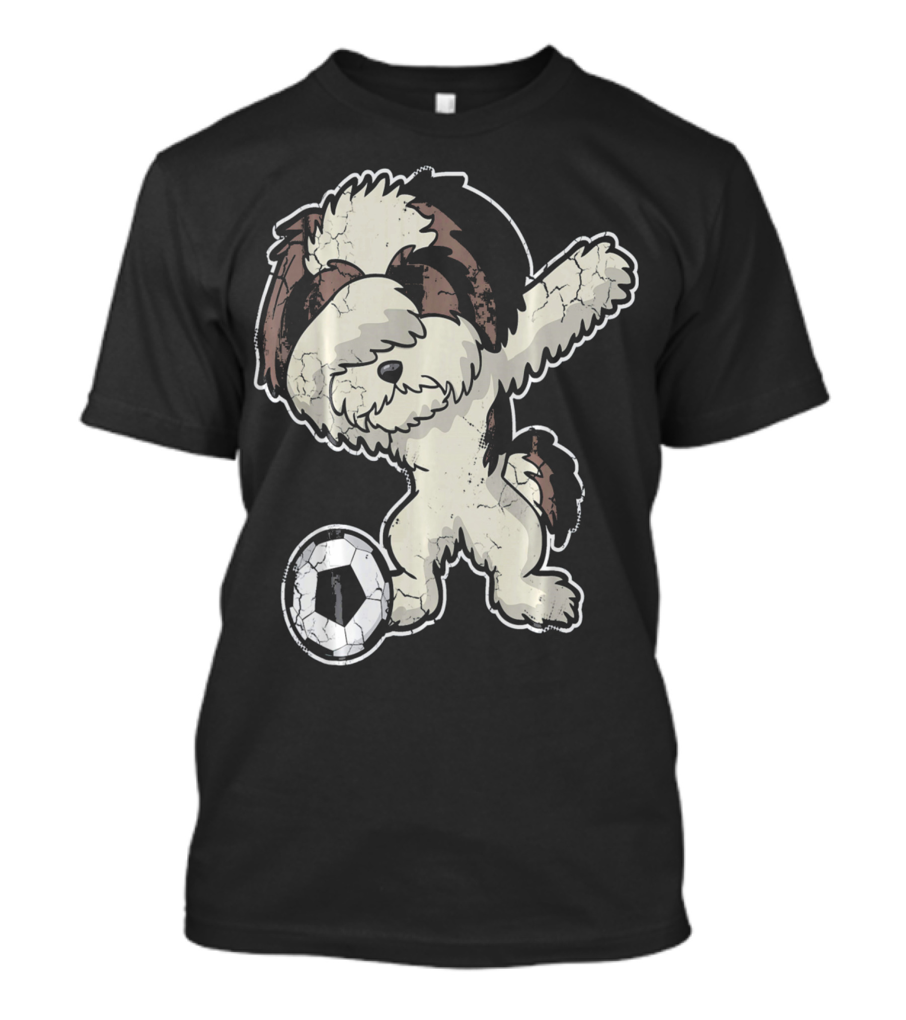 Dabbing Shih Tzu Soccer Dog With Ball T-Shirt