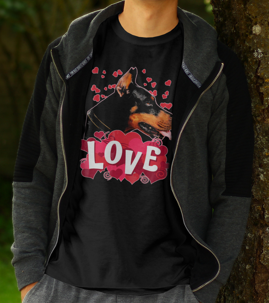 LOVE Doberman Pincher Dog T-Shirt