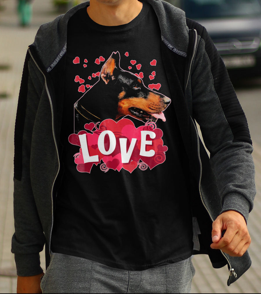 LOVE Doberman Pincher Dog T-Shirt