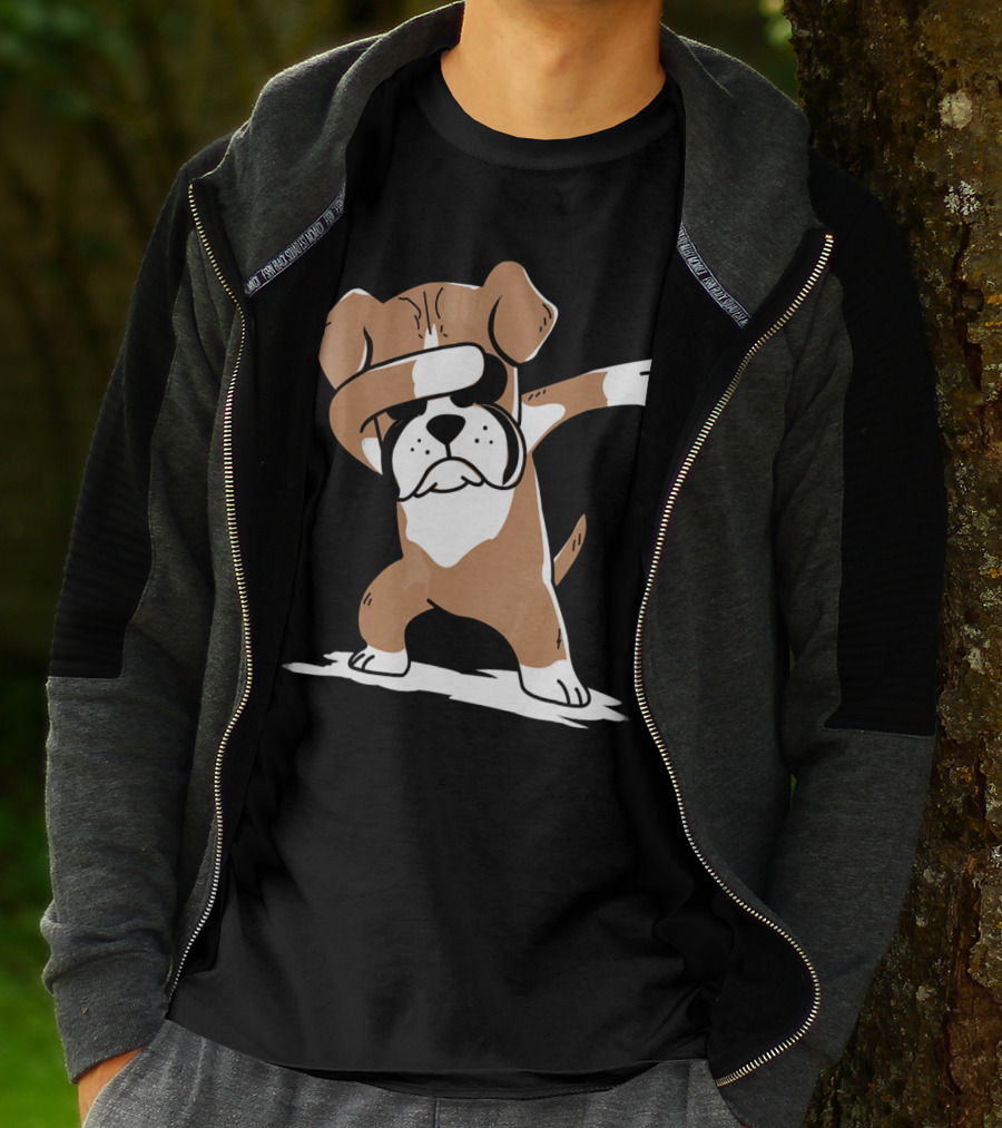 Funny Boxer Dog Dabbing T-Shirt