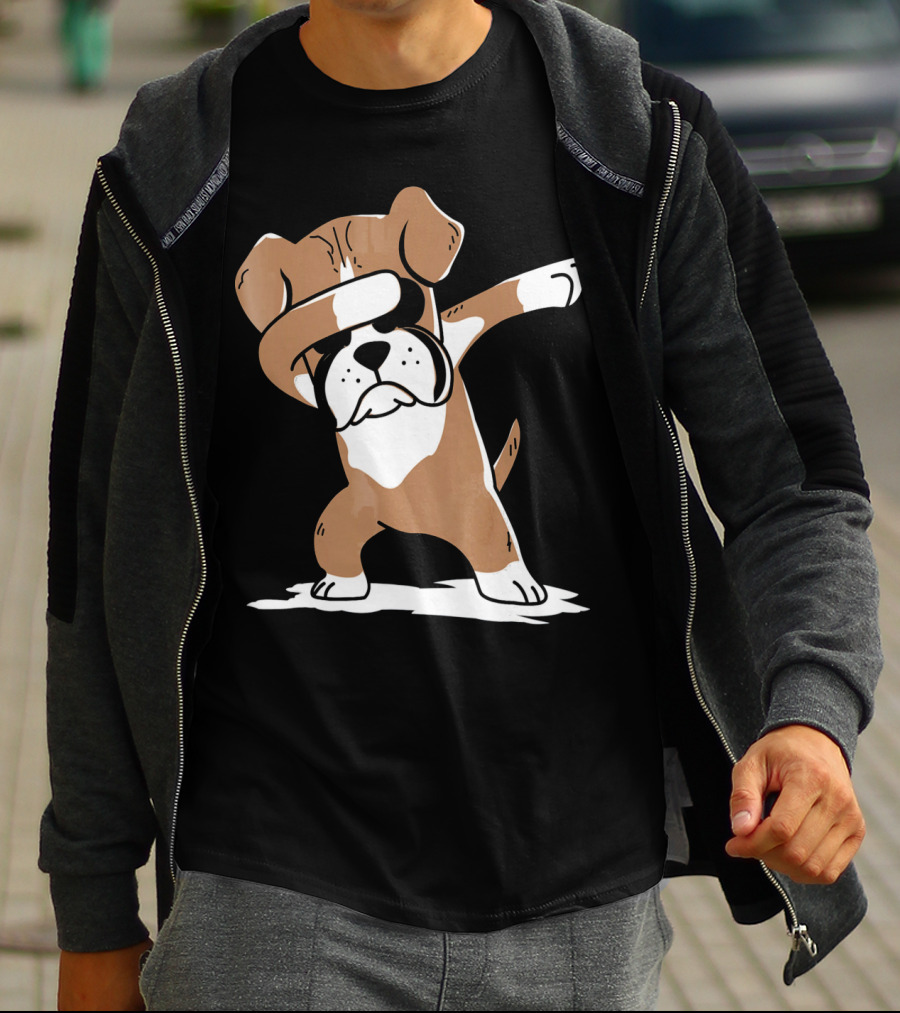 Funny Boxer Dog Dabbing T-Shirt