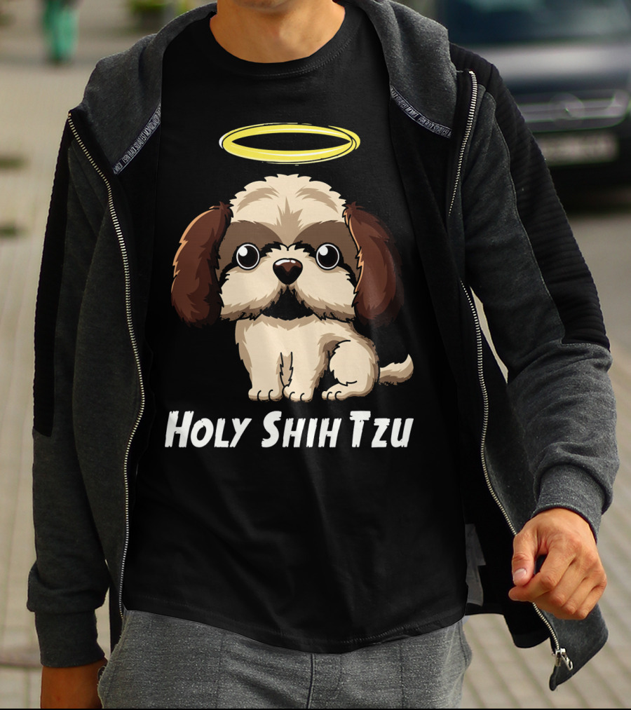 Holy Shih Tzu Funny Dog Owner Halo T-Shirt