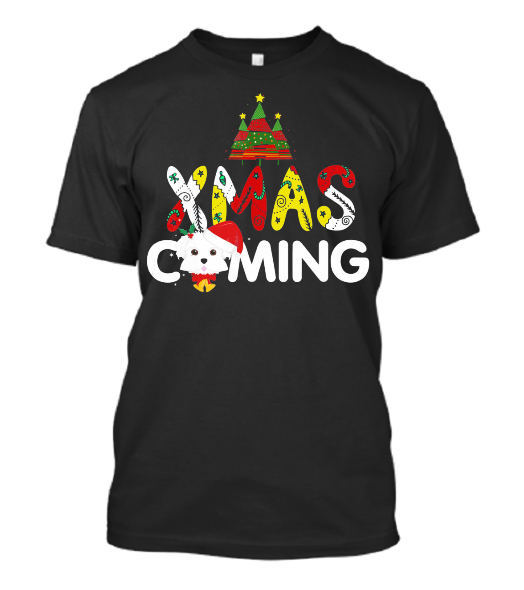 Xmas Coming Funny For Maltese T-Shirt