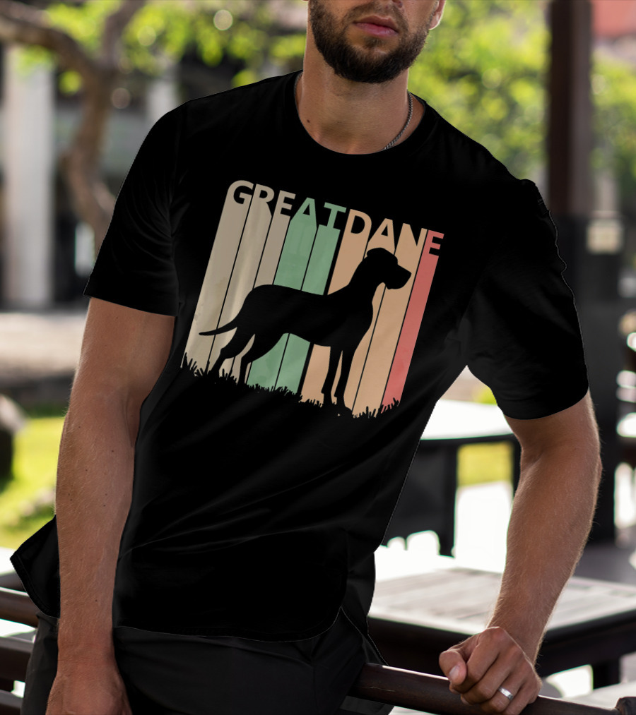 Great Dane Valentine Vintage Silhouette For Him T-Shirt