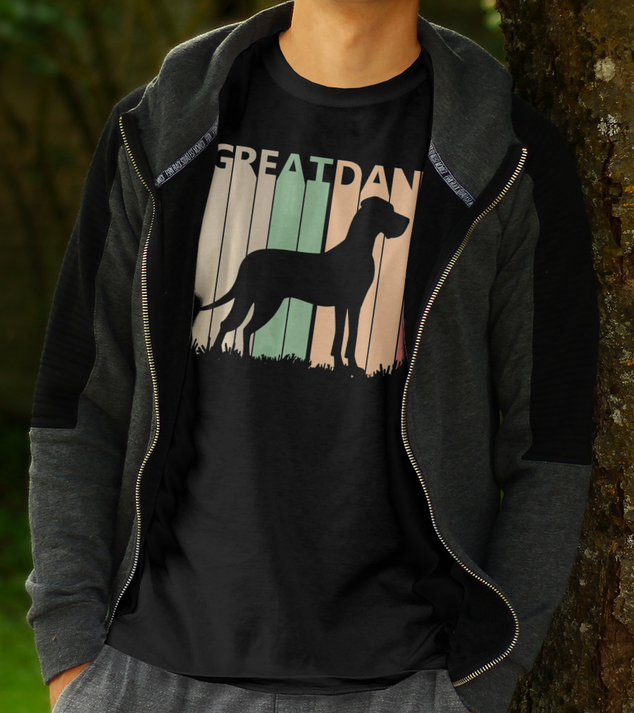 Great Dane Valentine Vintage Silhouette For Him T-Shirt